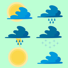 set of weather icons. weather icons set