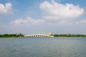 Yihe Bridge, Nanhu Wetland Park, Huaibei, Anhui Province, China