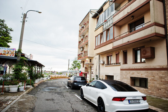 Nessebar, Bulgaria - June 20, 2021: Audi A7 parking at street.