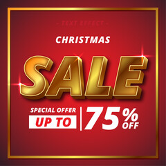 Christmas Sale Banner Text Effect