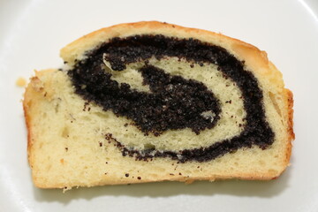 Romanian traditional sponge cake with Poppy Seed and Walnut Rolls