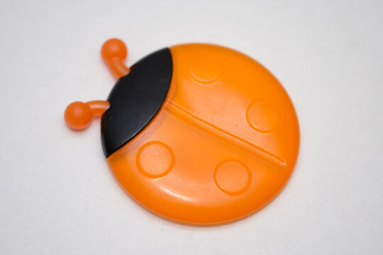 orange  baby toy teether,ladybug