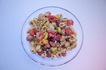 colored pufarin,sweet expanded wheat