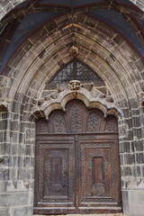 entering the Black Church in Brasov , 2015