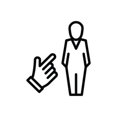 Black line icon for he