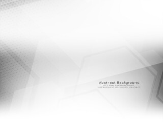 Modern decorative geometric hexagon style white background