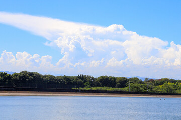 clouds over the lake