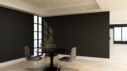 modern office meeting room for company wall logo mockup