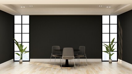 modern office meeting room for company wall logo mockup