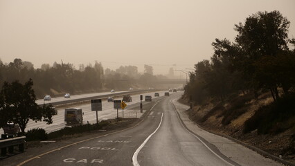 smoke on freeway