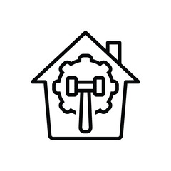 Black line icon for improvements