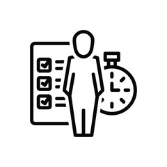 Black line icon for disciplines