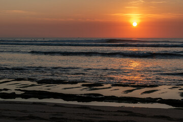 Fototapeta na wymiar sunset view from beach in Bali