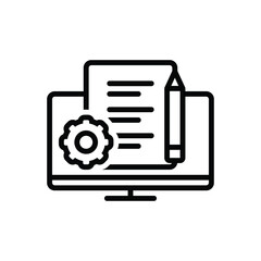 Fototapeta premium Black line icon for projects 