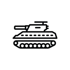 Black line icon for sherman
