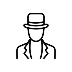 Black line icon for agents
