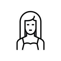 Black line icon for blond
