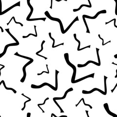 Seamless pattern with sketch squiggle