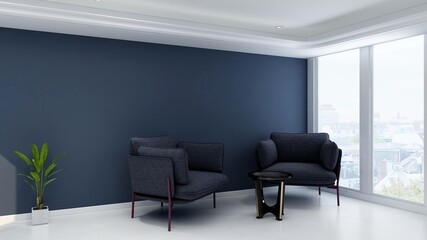 office wooden lobby waiting room for company wall logo mockup