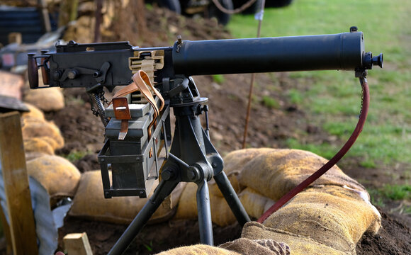 The Vickers machine gun or Vickers gun is a name primarily used to refer to the water-cooled .303 British machine gun produced by Vickers Limited, originally for the British Army. 