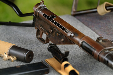 British world war two Sten machine pistol. 9 mm.