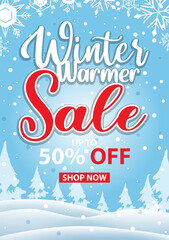Winter sale banner template