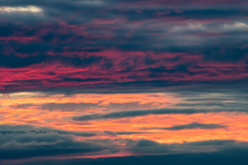 colorful sky at sunset as background