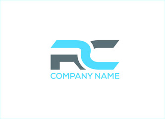 Initial Letter RC Logo or Icon Design Vector Image Template