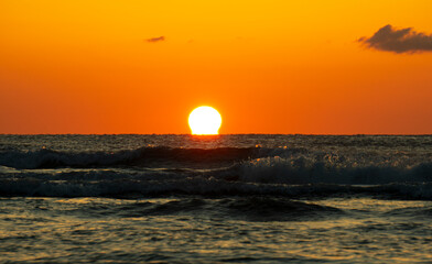 Obraz premium Sea sunset 海の夕日