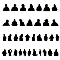 35 hooded man silhouettes