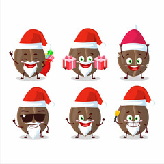 Santa Claus emoticons with walnuts cartoon character