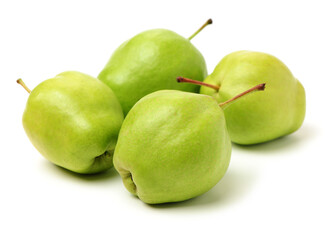 pears on a white background