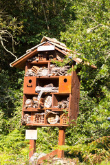 Insect hotel to preserve the continuity of certain species