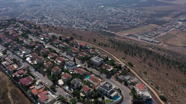 Aerial view of the city of Nof Galil, formally known as Nazareth illit.