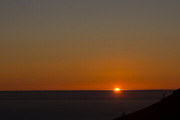 Sunset over the Atlantic Ocean, Galicia, Spain