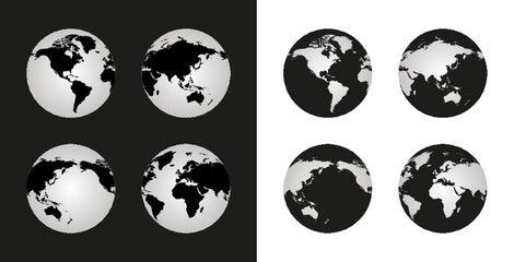 Obraz premium Vector globe of Earth. Vector illustration.