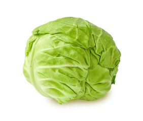 Fototapeta premium Green cabbage isolated on white