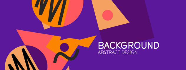 Abstract background with blocks, lines, geometric shapes. Techno or business concept for wallpaper, banner, background, landing page