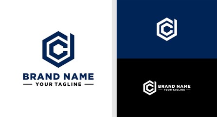 DC LOGO HEXAGON BOLD EDITABLE