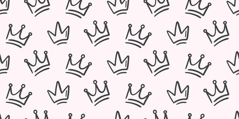 Cute baby Seamless pattern with crowns © Artrise Stocker