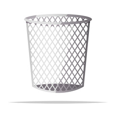 Wastebasket bin vector isolated illustration