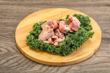 Raw chicken stomach for cooking