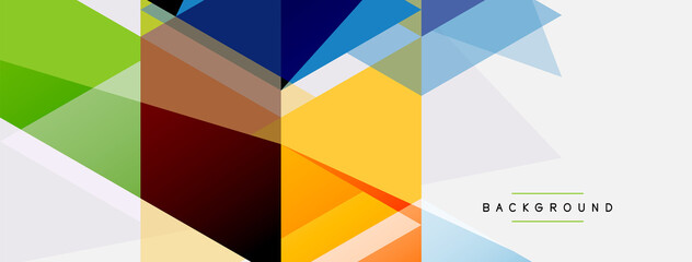 Color triangles composition, geometric abstract background. Techno or business concept, pattern for wallpaper, banner, background, landing page
