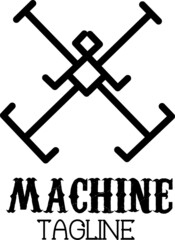 A simple logo that can be used as a machine-related place logo