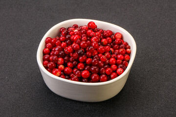 Sweet and tasty cranberry in the bowl