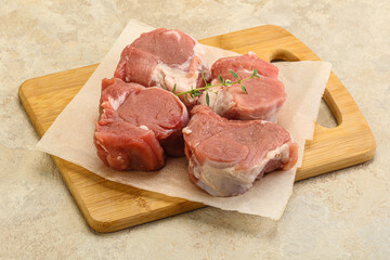 Raw pork tenderloin for cooking