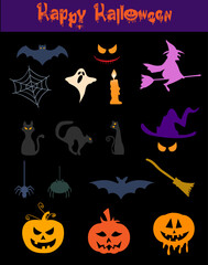Halloween various vector element set