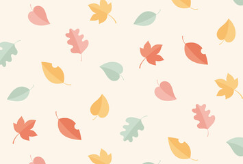 Naklejka na ściany i meble seamless pattern with autumn leaves for banners, cards, flyers, social media wallpapers, etc.