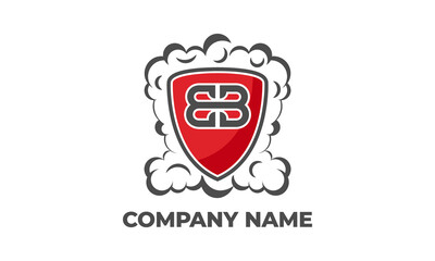 Creative antiseptic virus and antibacterial with shield for healthy logo