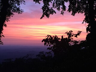 sunset on the lake